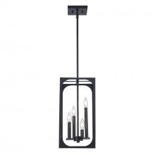 Trans Globe 11714 BK - 4LT PENDANT MID CENTURY-BK